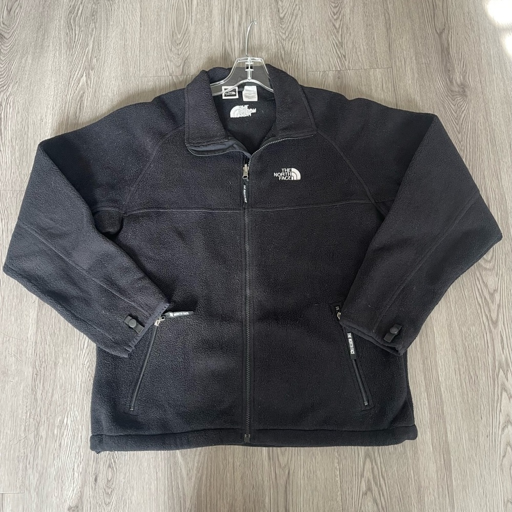 The North face polartec black fleece zipper sweater